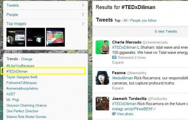 #TEDxDiliman trended on Twitter. Photo by Joseph Ubalde, used with permission.